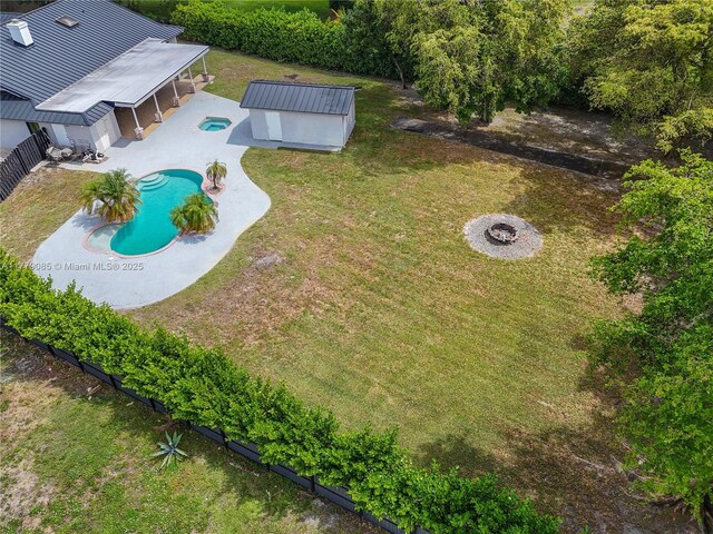 birds eye view of property