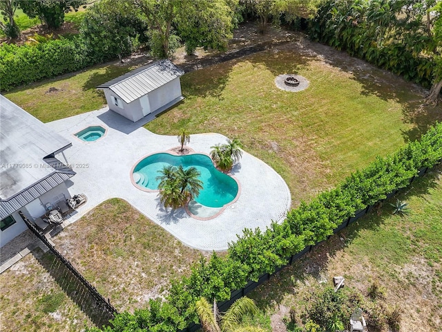 birds eye view of property