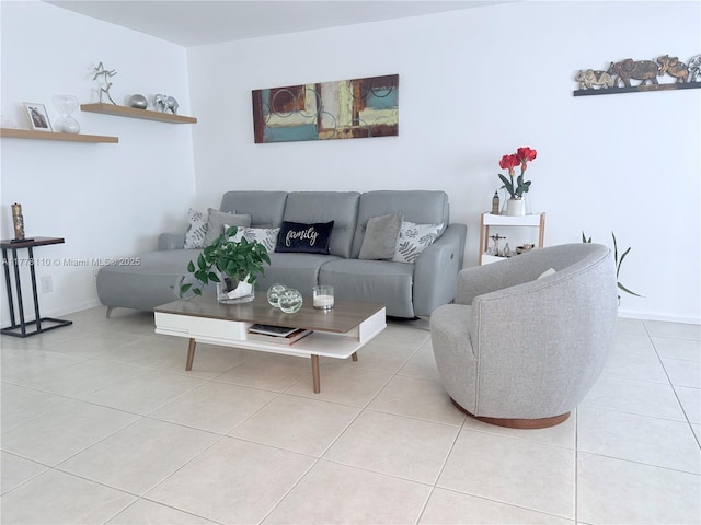 13255 SW 7th Ct Unit 401D, Pembroke Pines, FL 33027 - living area with tile patterned floors and baseboards