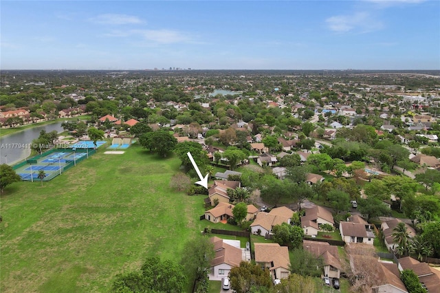 11724 SW 134th Ct, Miami, FL 33186 - drone / aerial view with a water view and a residential view