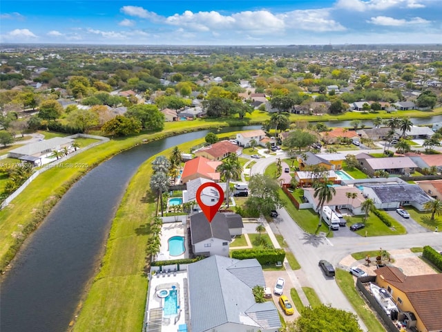 14481 SW 150th St, Miami, FL 33186 - bird's eye view with a water view and a residential view