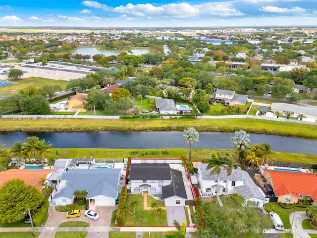 14481 SW 150th St, Miami, FL 33186 - bird's eye view with a water view and a residential view