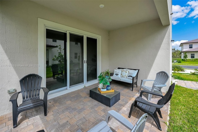 view of patio with outdoor lounge area