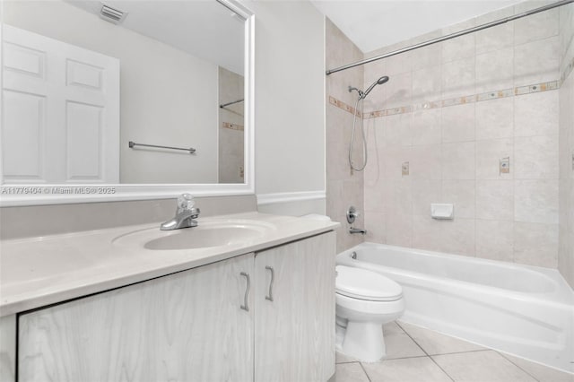 1617 Zenith Way, Weston, FL 33327 - bathroom with tile patterned flooring, toilet, shower / tub combination, and vanity