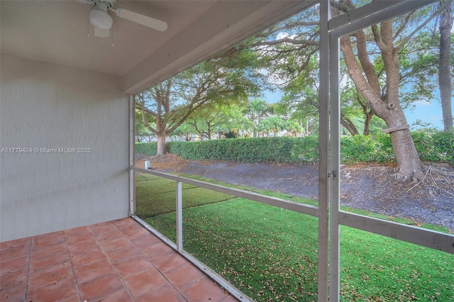 1617 Zenith Way, Weston, FL 33327 - unfurnished sunroom with a ceiling fan