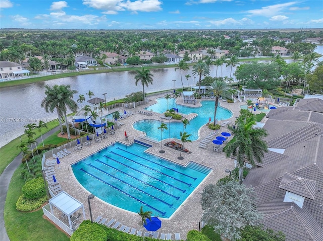 1617 Zenith Way, Weston, FL 33327 - community pool with a water view and a patio