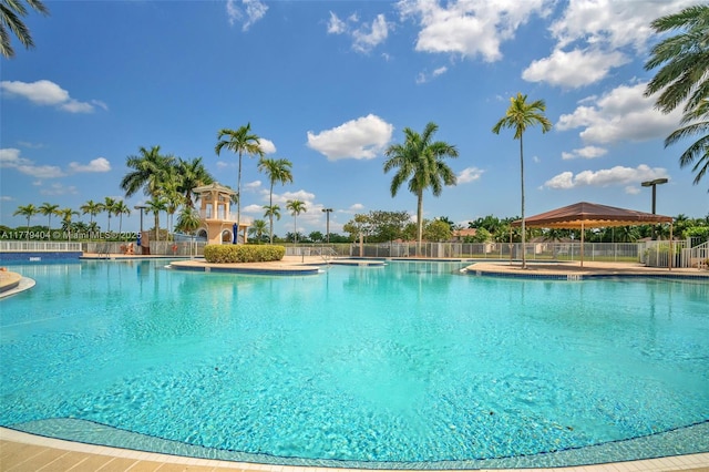 1617 Zenith Way, Weston, FL 33327 - community pool with fence and a gazebo