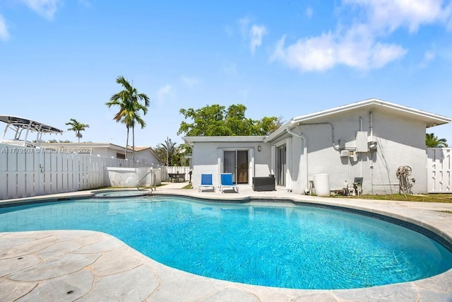 820 W Chaminade Dr, Hollywood, FL 33021 - view of pool featuring a patio area, a fenced backyard, and a fenced in pool
