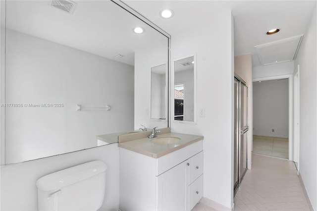 4622 NW 100th Ter, Coral Springs, FL 33076 - bathroom with vanity, tile patterned floors, and recessed lighting