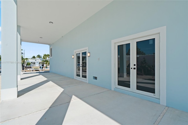 view of patio with french doors