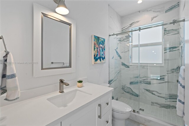 84745 Old Hwy Unit 1, Islamorada, FL 33036 - full bath with a marble finish shower and vanity