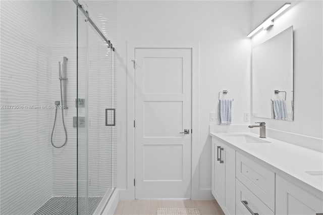 84745 Old Hwy Unit 1, Islamorada, FL 33036 - full bathroom featuring a shower stall and double vanity