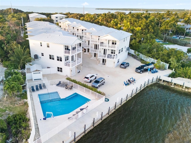 84745 Old Hwy Unit 1, Islamorada, FL 33036 - drone / aerial view of a pool and a large body of water