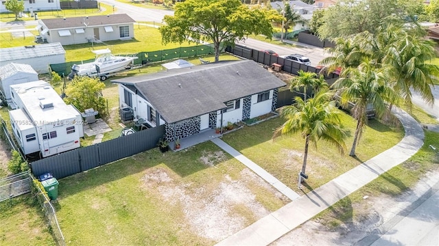 drone / aerial view featuring a residential view