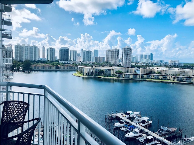 18071 Biscayne Blvd Unit 1503, Aventura, FL 33160 - water view featuring a view of skyline