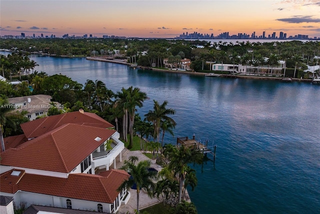6640 Allison Rd, Miami Beach, FL 33141 - water view featuring city skyline