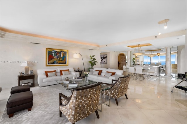 21150 NE 38th Ave Unit 2106, Aventura, FL 33180 - living area featuring arched walkways