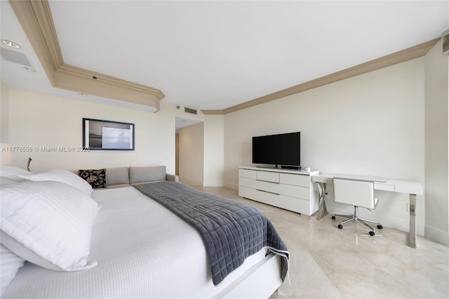 21150 NE 38th Ave Unit 2106, Aventura, FL 33180 - bedroom featuring baseboards and ornamental molding