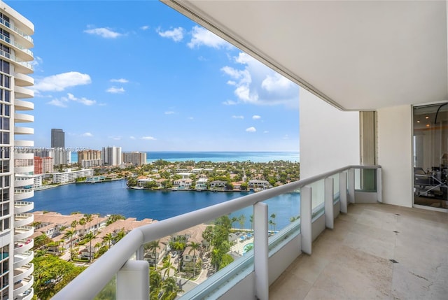 21150 NE 38th Ave Unit 2106, Aventura, FL 33180 - balcony featuring a water view and a view of city