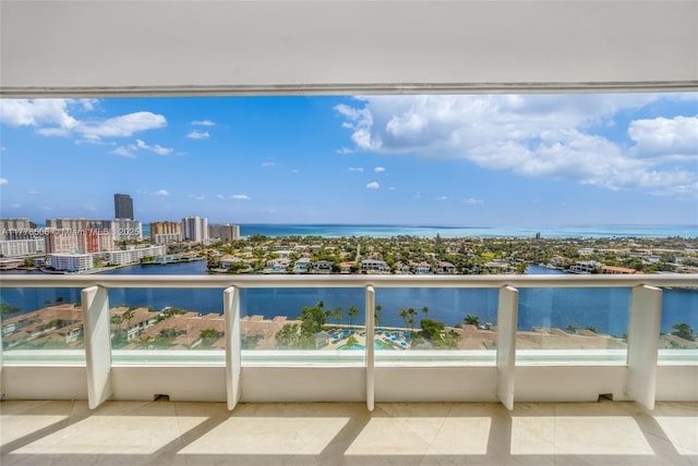 21150 NE 38th Ave Unit 2106, Aventura, FL 33180 - balcony featuring a city view and a water view