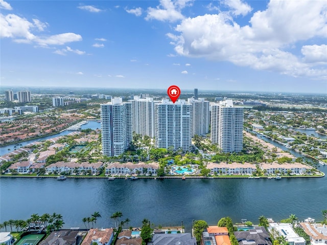 21150 NE 38th Ave Unit 2106, Aventura, FL 33180 - drone / aerial view with a city view and a water view