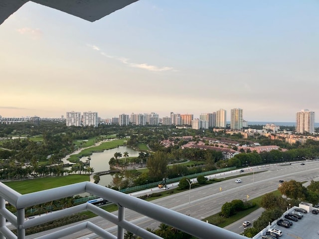 view of city with a water view