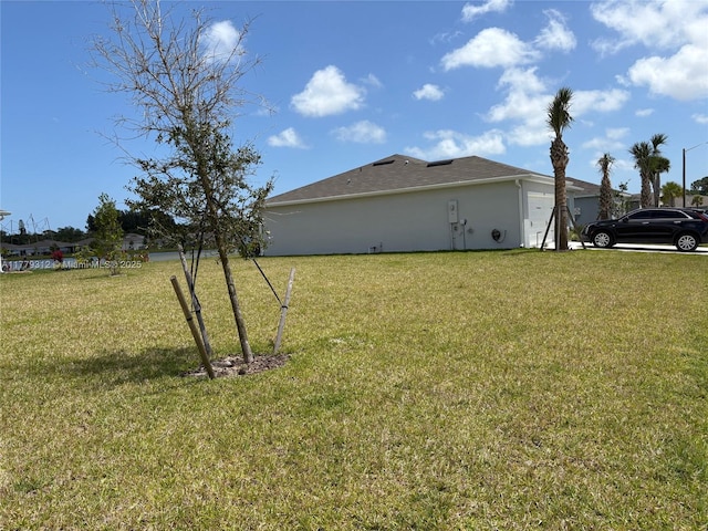 exterior space featuring a garage