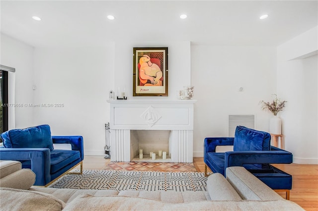 2019 SW 17th Ter, Miami, FL 33145 - living area featuring recessed lighting, baseboards, and wood finished floors