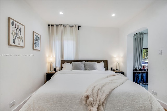 2019 SW 17th Ter, Miami, FL 33145 - bedroom with recessed lighting and arched walkways