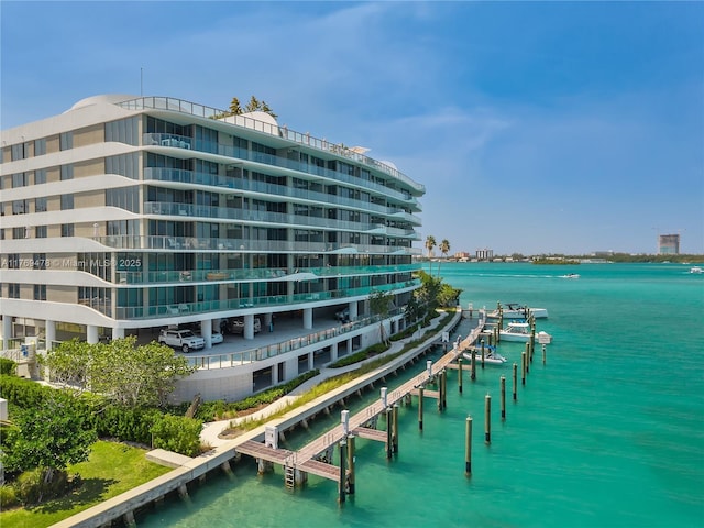 1135 103rd St Unit 402, Bay Harbor Islands, FL 33154 - view of apartment building / complex featuring a water view