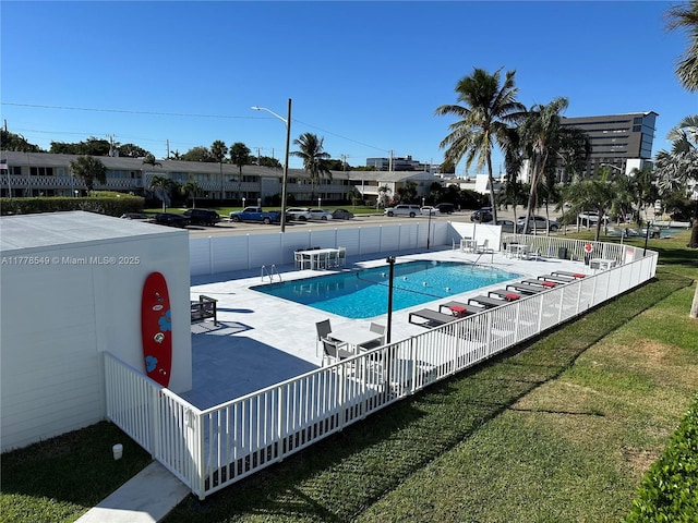 801 Atlantic Shores Blvd Unit 203, Hallandale Beach, FL 33009 - community pool with a patio area and fence