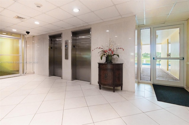 building lobby with visible vents