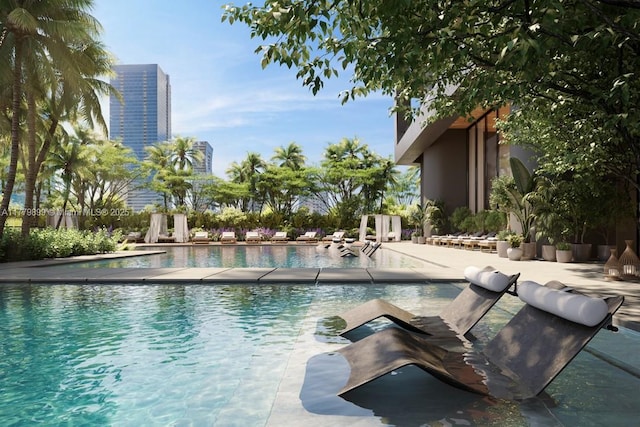 1210 Brickell Ave Unit 4804, Miami, FL 33131 - pool featuring a patio