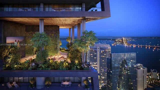 1210 Brickell Ave Unit 4804, Miami, FL 33131 - exterior space with a view of city lights and a water view