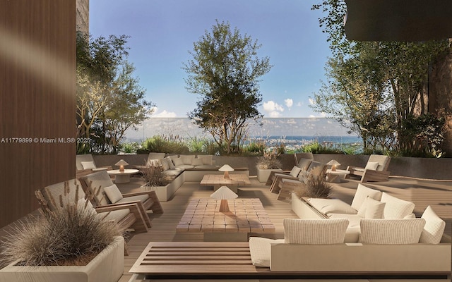 1210 Brickell Ave Unit 4804, Miami, FL 33131 - view of patio / terrace with an outdoor living space