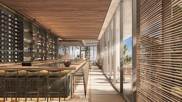 1210 Brickell Ave Unit 4804, Miami, FL 33131 - interior space featuring wood ceiling