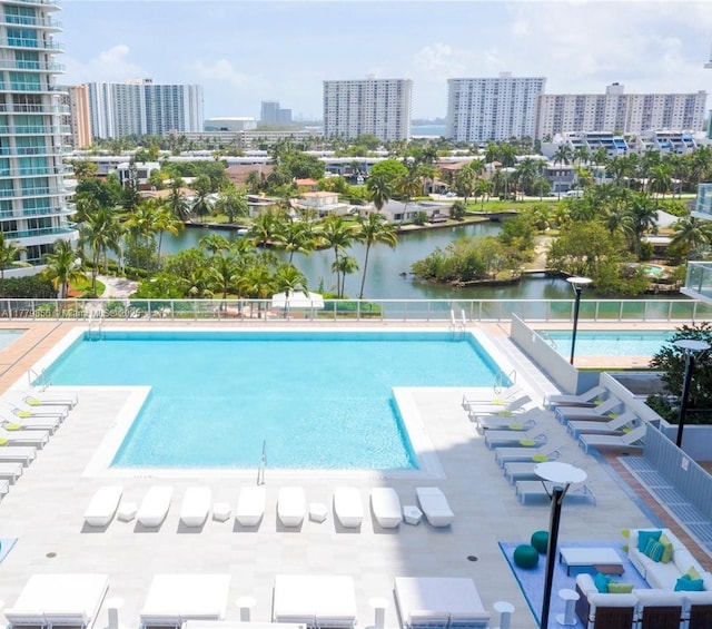 300 Sunny Isles Blvd Unit 4-903, Sunny Isles Beach, FL 33160 - community pool with a city view and a water view