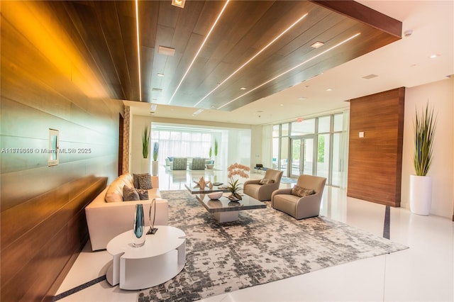 300 Sunny Isles Blvd Unit 4-903, Sunny Isles Beach, FL 33160 - living room featuring plenty of natural light and wood ceiling