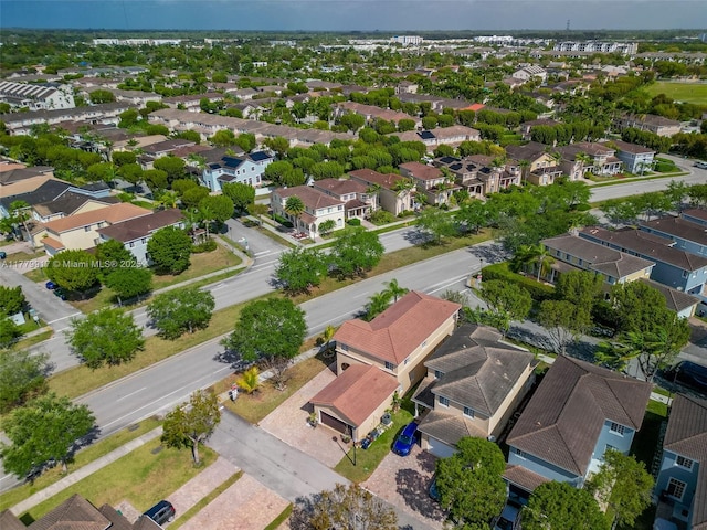drone / aerial view with a residential view