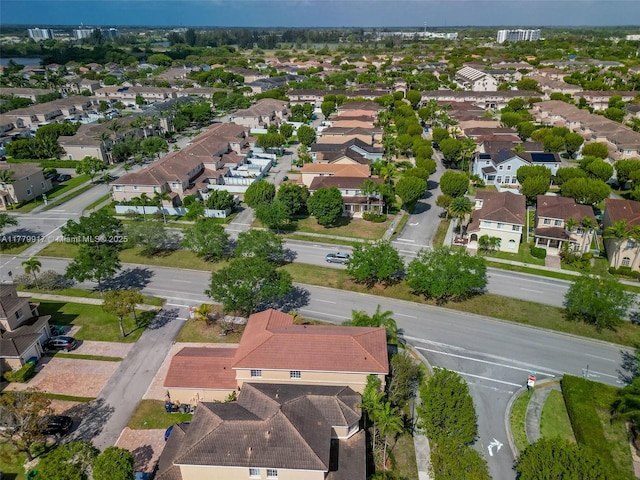 aerial view featuring a residential view