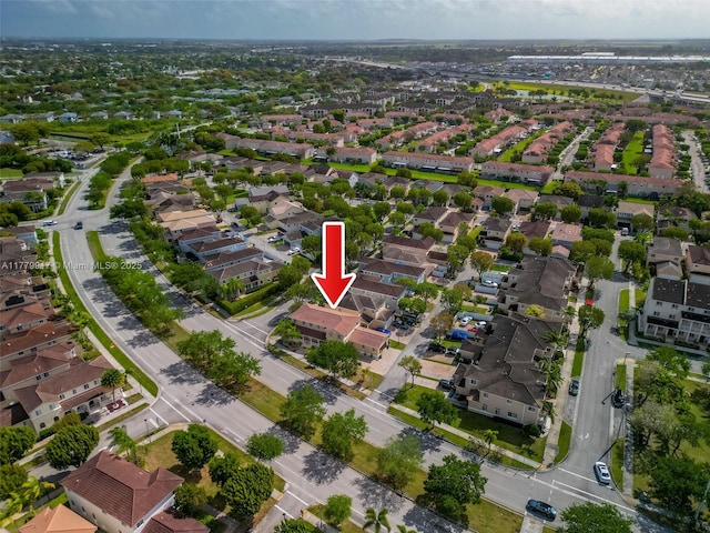 aerial view featuring a residential view