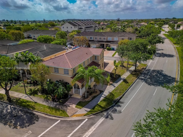 bird's eye view with a residential view
