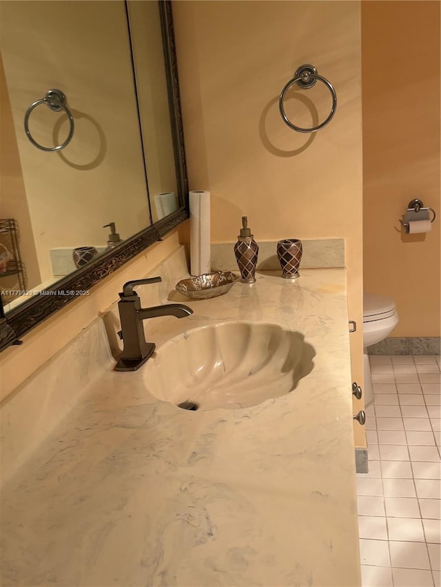 1865 S Ocean Dr Unit 3F, Hallandale Beach, FL 33009 - bathroom view of toilet, vanity, and baseboards