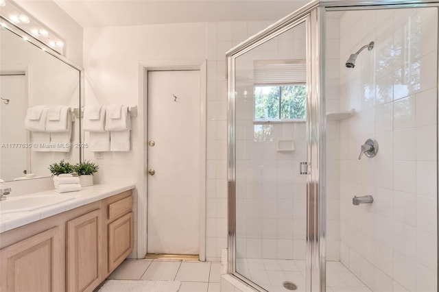 13925 SW 74th Ave, Palmetto Bay, FL 33158 - full bath featuring a shower stall, tile patterned floors, and vanity