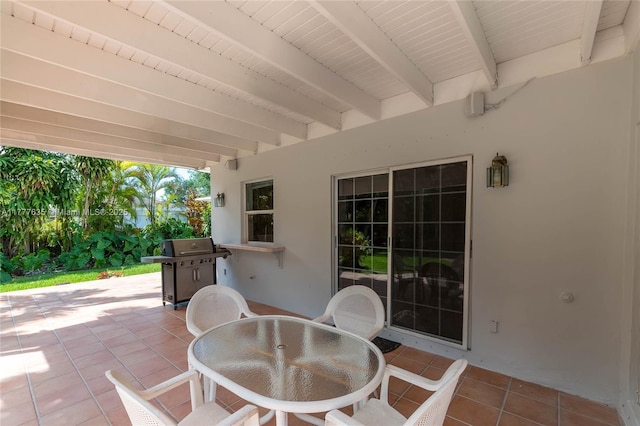 13925 SW 74th Ave, Palmetto Bay, FL 33158 - view of patio featuring grilling area and outdoor dining space