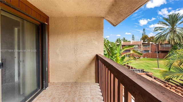 balcony featuring a residential view