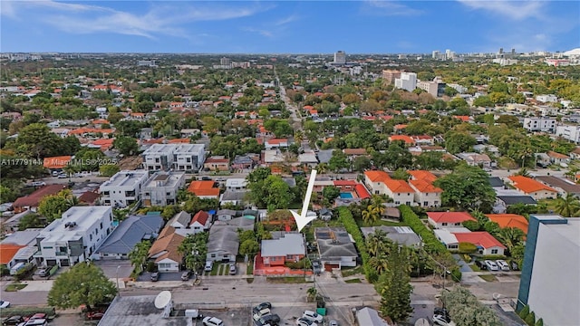 aerial view with a residential view