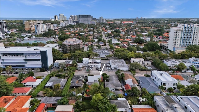 aerial view featuring a city view