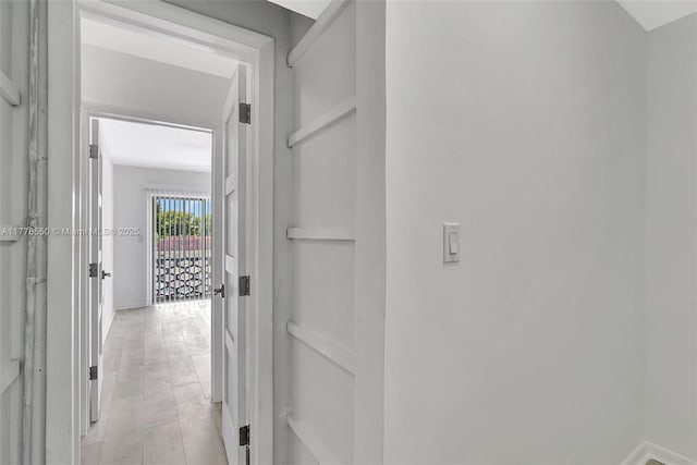 15600 NE 6th Ave Unit 30A, Miami, FL 33162 - hallway featuring light wood finished floors