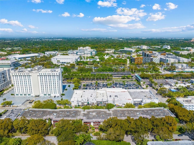 aerial view featuring a city view